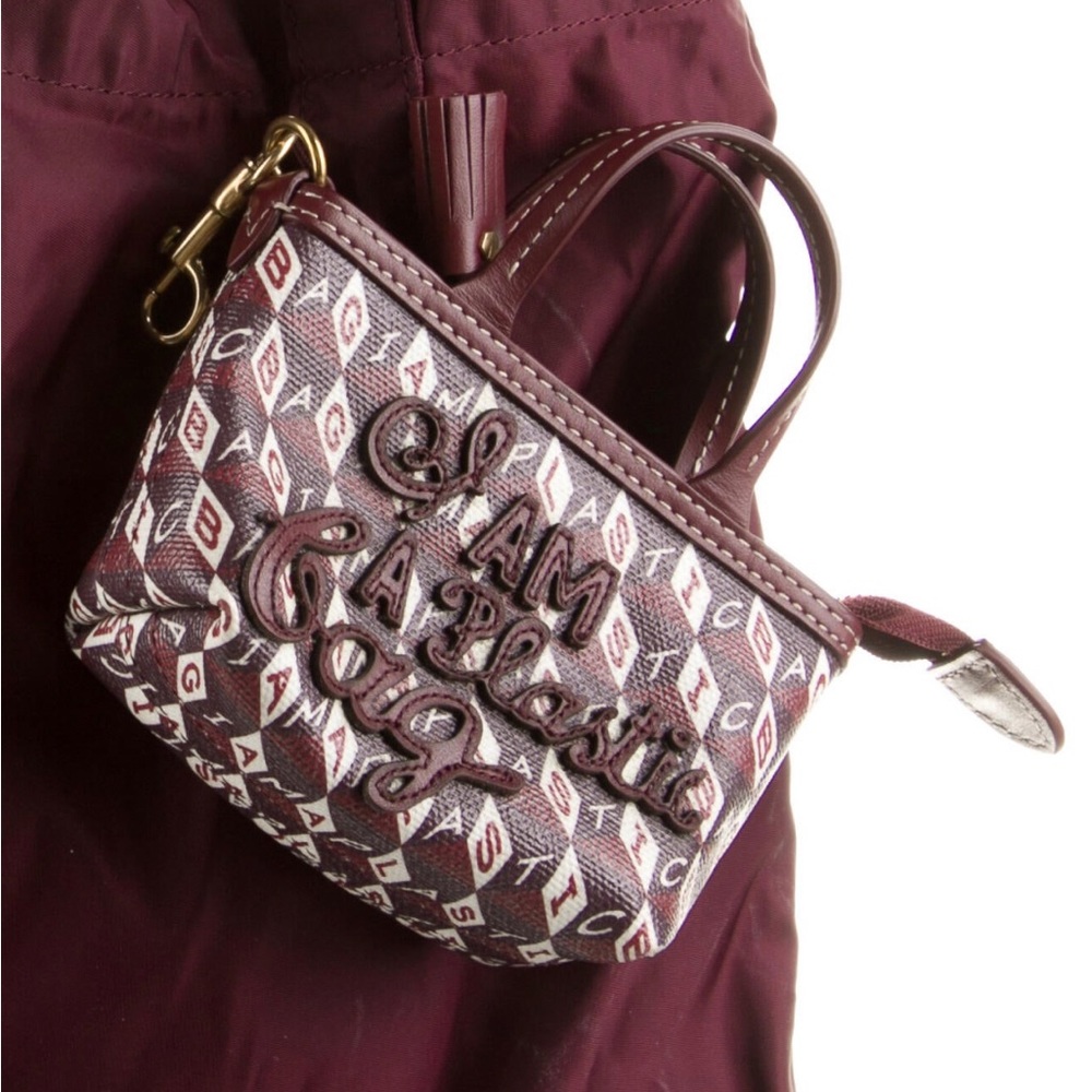 Anya Hindmarch Bag Charm w/Nylon Tote Bag